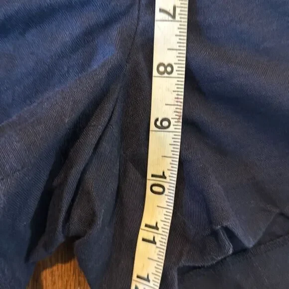 J.Crew linen blend scallop hem navy shorts size 8 - Picture 6 of 10